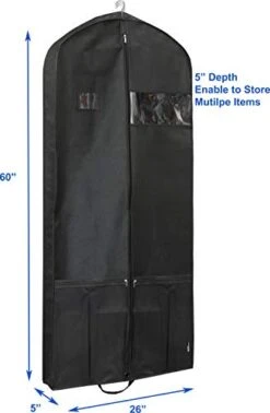 Simple Houseware 60-Inch Heavy Duty Garment Bag W/Pocket For Suits, Tuxedos, Dresses, Coats 11 Simple Houseware 60-Inch Heavy Duty Garment Bag W/Pocket For Suits, Tuxedos, Dresses, Coats -Samsonite Sales Store 31C 58xfSaL