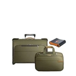 Briggs & Riley Baseline 3-Pc Set- C/O Wheeled Garment Bag, Exp Cabin Bag, Portmantos Tracking