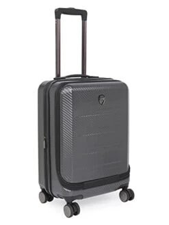 HEYS EZ Access 2.0 Range Charcoal Color Hard Cabin Luggage, Silver, Cabin, Luggage -Samsonite Sales Store 31V65P9pn8L