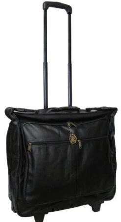 Amerileather Cowhide Leather Black 21.5-inch Wheeled Garment Bag -Samsonite Sales Store 31YIFS5 GeL