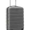 Wrangler Hardside Carry-On Spinner Luggage, Charcoal Grey, 20-Inch