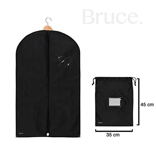 Bruce. 3 X Premium Garment Bag Incl. Shoe Bag | 39.4 X 23.6 Inches | Suit Bags For Travel And Storage | Breathable Bags For Suits, Jackets And Dresses (39.4 X 23.6 Inches - 100 Cm X 60 Cm) 2 Bruce. 3 X Premium Garment Bag Incl. Shoe Bag | 39.4 X 23.6 Inches | Suit Bags For Travel And Storage | Breathable Bags For Suits, Jackets And Dresses (39.4 X 23.6 Inches - 100 Cm X 60 Cm) - Image 2