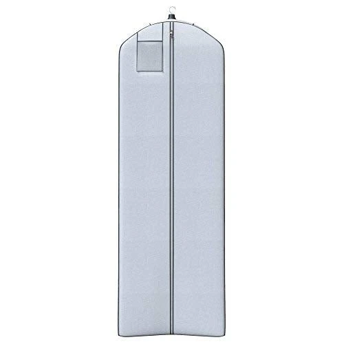 Wedding Gown Gusseted Garment Bag - 20" Gusset For Large Bridal And Prom Dresses With Boxed Bottom - ID Window - 72" X 24" - White And Grey - Monster Bag Collection By Your Bags 2 Wedding Gown Gusseted Garment Bag - 20" Gusset For Large Bridal And Prom Dresses With Boxed Bottom - ID Window - 72" X 24" - White And Grey - Monster Bag Collection By Your Bags - Image 2