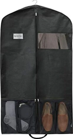 Simple Houseware 43-Inch Heavy Duty Garment Bag W/Pocket For Dresses, Coats