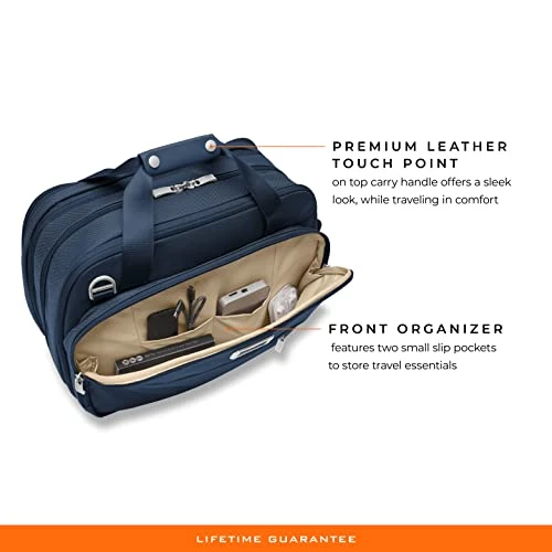 Briggs & Riley Expandable Cabin Bag, Navy 14 Briggs & Riley Expandable Cabin Bag, Navy - Image 14