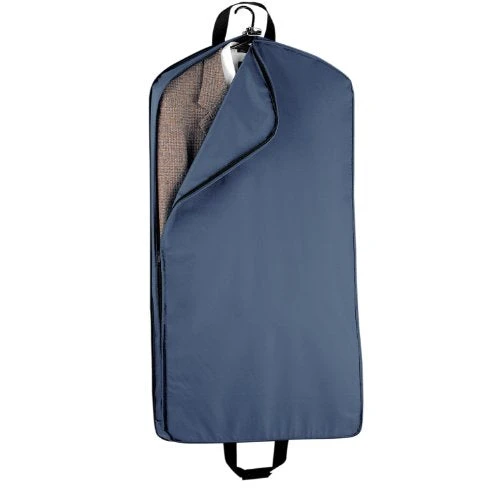 WallyBags Luggage 42" Garment Bag With Pocket, Navy 2 WallyBags Luggage 42" Garment Bag With Pocket, Navy - Image 2