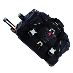 Athalon Luggage Carryon Equipment Wheeled Duffel Bag, Black, One Size