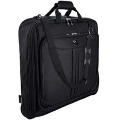 ZEGUR Suit Carry On Garment Bag For Travel & Business Trips With Shoulder Strap (Black)