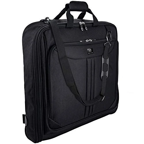 ZEGUR Suit Carry On Garment Bag For Travel & Business Trips With Shoulder Strap (Black) 1 ZEGUR Suit Carry On Garment Bag For Travel & Business Trips With Shoulder Strap (Black)