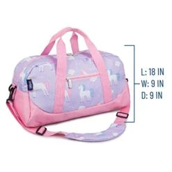 Wildkin Kids Overnighter Duffel Bags For Boys & Girls, Measures 18 X 9 X 9 Inches Duffel Bag For Kids, Carry-On Size & Ideal For School Practice Or Overnight Travel, BPA-free (Unicorn) 13 Wildkin Kids Overnighter Duffel Bags For Boys & Girls, Measures 18 X 9 X 9 Inches Duffel Bag For Kids, Carry-On Size & Ideal For School Practice Or Overnight Travel, BPA-free (Unicorn) -Samsonite Sales Store 419 H9xy23L