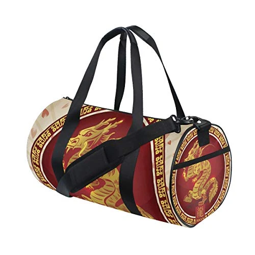 OuLian Duffel Bag Chinese Zodiac Symbols Women Garment Gym Tote Bag Best Sports Bag For Boys 3 OuLian Duffel Bag Chinese Zodiac Symbols Women Garment Gym Tote Bag Best Sports Bag For Boys - Image 3