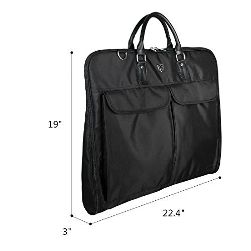 Bagsmart Garment Bag For Suits And Wedding Dresses With Shoulder Strap And Hanger, Black 7 Bagsmart Garment Bag For Suits And Wedding Dresses With Shoulder Strap And Hanger, Black - Image 7