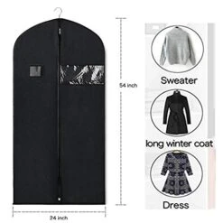 Zilink Garment Bags Suit Bags For Storage And Travel 54 Inches Breathable Dust-Proof Dress Protector Bag With Clear Window For Suit, Dresses, Winter Coat, Pack Of 3 -Samsonite Sales Store 41H9yki3NqL