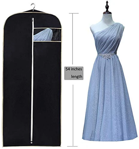 MISSLO Breathable 54" Suit Dress Black Garment Bag Gusseted, 2 Pack 3 MISSLO Breathable 54" Suit Dress Black Garment Bag Gusseted, 2 Pack - Image 3