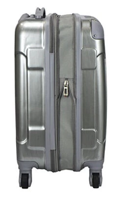 Travelers Club Polaris Hardside Metallic Spinner Luggage, Silver, Carry-On 20-Inch -Samsonite Sales Store 41KeaPTamRL