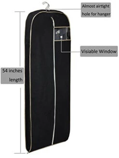 MISSLO Breathable 54" Suit Dress Black Garment Bag Gusseted, 2 Pack 11 MISSLO Breathable 54" Suit Dress Black Garment Bag Gusseted, 2 Pack -Samsonite Sales Store 41LW4PYNtnL
