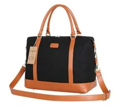 Ulgoo Travel Tote Bag Carry On Shoulder Bag Overnight Duffel In Trolley Handle (Black) -Samsonite Sales Store 41PwLKHzPRL