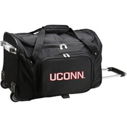 DENCO UCONN Huskies 22 INCH 2-Wheeled Carry-ON Duffel