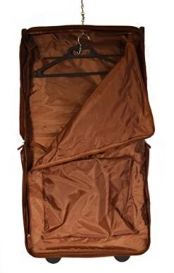 Real Leather Suit Garment Dress Carrier Travel Weekend Bag On Wheels A1236 Cognac 16 Real Leather Suit Garment Dress Carrier Travel Weekend Bag On Wheels A1236 Cognac -Samsonite Sales Store 41T3NaxDGCL