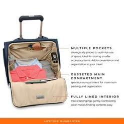 Briggs & Riley 2-Wheel Cabin Bag, Navy 25 Briggs & Riley 2-Wheel Cabin Bag, Navy -Samsonite Sales Store 41UMXYe6QCL