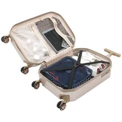 Kensie Women's 3D Gemstone TSA Lock Hardside Spinner Luggage, Rose Gold, 20-Inch Carry-On -Samsonite Sales Store 41UbhXjzFAL