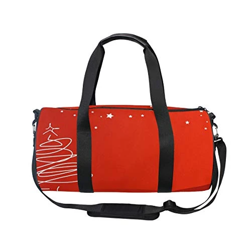 OuLian Duffel Bag Red Christmas Background Women Garment Gym Tote Bag Best Sports Bag For Boys 4 OuLian Duffel Bag Red Christmas Background Women Garment Gym Tote Bag Best Sports Bag For Boys - Image 4