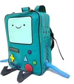Adventure Time With Finn And Jake Backpack CN BMO Schoolbag Beemo Be More Cartoon Robot High-grade PU Green -Samsonite Sales Store 41ZKpfKPBLL