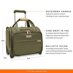 Briggs & Riley 2-Wheel Cabin Bag, Olive -Samsonite Sales Store 41 eNIfXKUL
