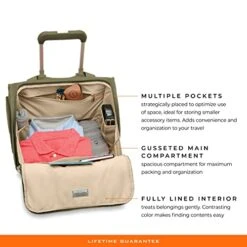 Briggs & Riley 2-Wheel Cabin Bag, Olive -Samsonite Sales Store 41 qK Wk CL