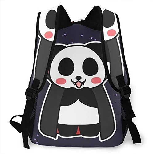 Hiking Work Walking Cycling Backpack Daypack Lightweight Polyester Multipurpose Anti-Theft Rucksacks Big Capacity Bookbag, Cute Funny Vampire Panda Stars 4 Hiking Work Walking Cycling Backpack Daypack Lightweight Polyester Multipurpose Anti-Theft Rucksacks Big Capacity Bookbag, Cute Funny Vampire Panda Stars - Image 4