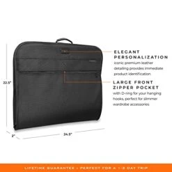 Briggs & Riley Baseline Garment Bags, Black, Classic 21 Briggs & Riley Baseline Garment Bags, Black, Classic -Samsonite Sales Store 41lLxQ6pGvL
