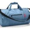 Reisenthel Mini Maxi Dufflebag, Foldable Overnight Duffel And Sports Bag With Built-in Carrying Pouch, Indigo
