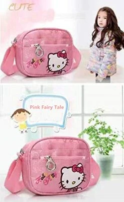 Hello Kitty Bag, Hello Kitty Purse For Girls-Pink KT Cat Crossbody Bag, Hello Kitty Mini Pink Small Shoulder Handbag For Girl, Mini Travel Bag For Girls, KT Cat Purse For Girls. -Samsonite Sales Store 41oiBd5LRTL