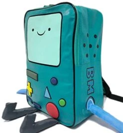 Adventure Time With Finn And Jake Backpack CN BMO Schoolbag Beemo Be More Cartoon Robot High-grade PU Green -Samsonite Sales Store 41rTQqu87tL