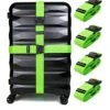 Untethered 4-Pack Luggage Straps | Belts To Keep Your Suitcase Secure While Traveling, Premium Accessory For Travel Bag Closure