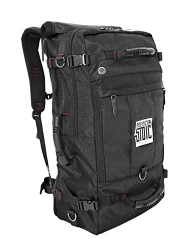 American Stoic Carry On Bag Black - 50L TSA Approved Weekender Bag – Convertible From 19” Laptop Backpack To Carryon Duffel Bag – 22x14x9 (43 Linear) Inches 1 American Stoic Carry On Bag Black - 50L TSA Approved Weekender Bag – Convertible From 19” Laptop Backpack To Carryon Duffel Bag – 22x14x9 (43 Linear) Inches