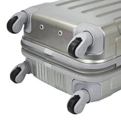 Travelers Club Polaris Hardside Metallic Spinner Luggage, Silver, Carry-On 20-Inch -Samsonite Sales Store 51 AiG6 mxL