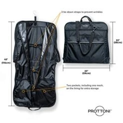 Prottoni 44-inch Garment Bag For Travel – Water-Resistant Carry-On Suit Carrier 9 Prottoni 44-inch Garment Bag For Travel – Water-Resistant Carry-On Suit Carrier -Samsonite Sales Store 5103o5Mg CL