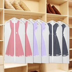 Univivi Hanging Garment Bag 43 Inch Suit Bag For Storage(Set Of 6) Washable Translucent Lightweight Garment Bags For Dress Suits, Jackets, T-Shirt, Sports Coats Etc. -Samsonite Sales Store 513s4ZIDcfL