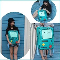 Adventure Time BackpackS Finn And Jake Skybird Beemo BMO BackpackS Water Resistant Cartoon Robot Backpacks For Women Men College School Student Laptop Green PU Backpacks -Samsonite Sales Store 514Qg4PK1HL