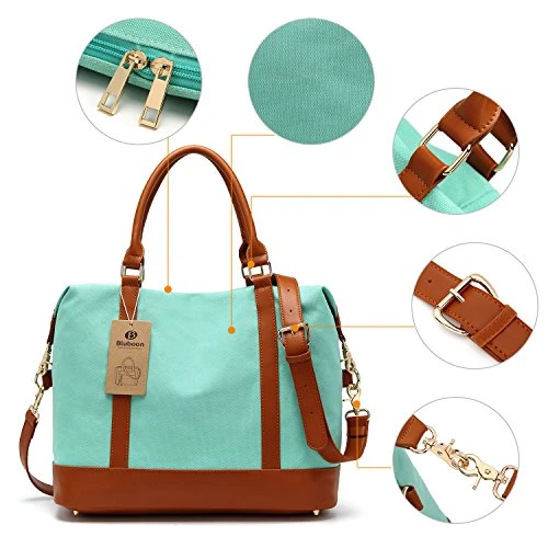 Women Ladies Canvas Travel Weekender Bag Overnight Carry-on Tote Shoulder Bag Duffel In Trolley 6 Women Ladies Canvas Travel Weekender Bag Overnight Carry-on Tote Shoulder Bag Duffel In Trolley - Image 6