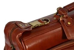Real Leather Suit Garment Dress Carrier Travel Weekend Bag On Wheels A1236 Cognac 17 Real Leather Suit Garment Dress Carrier Travel Weekend Bag On Wheels A1236 Cognac -Samsonite Sales Store 516db0Hcf8L