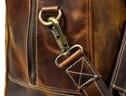 Leather Castle Genuine Vintage Men’s Duffel Sports Gym, Travel, Carry-on Luggage Bag, Light Brown -Samsonite Sales Store 518D9O5eRvL