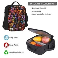Five Nights At Freddy'S Backpack 3pcs Set Youth Boys Shoulder Bag Girls Bookbag With Lunch Bog Pencil Case Teens -Samsonite Sales Store 5190kF lz9S