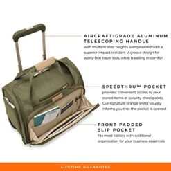Briggs & Riley 2-Wheel Cabin Bag, Olive -Samsonite Sales Store 51A6wLDBo8L