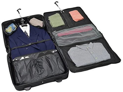 London Fog Knightsbridge 44" Wheeled Garment Bag, Black 4 London Fog Knightsbridge 44" Wheeled Garment Bag, Black - Image 4