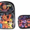 Five Nights At Freddy's Large Backpack 16" Boys School Book Bag Plus Lunch Bag