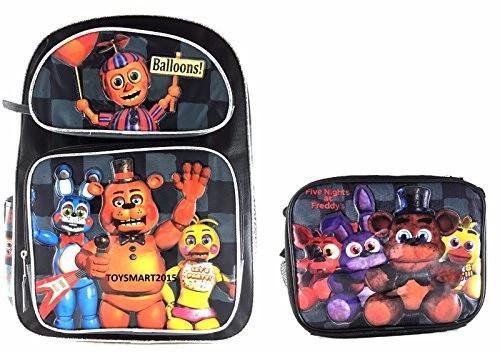Five Nights At Freddy's Large Backpack 16" Boys School Book Bag Plus Lunch Bag 1 Five Nights At Freddy's Large Backpack 16" Boys School Book Bag Plus Lunch Bag