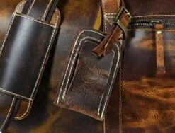 Leather Castle Genuine Vintage Men’s Duffel Sports Gym, Travel, Carry-on Luggage Bag, Light Brown -Samsonite Sales Store 51FKZ8PQaGL