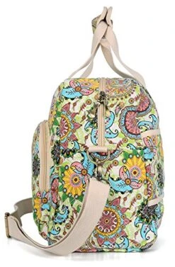 Malirona Canvas Overnight Bag Women Weekender Bag Carry On Travel Duffel Bag Floral Design (Flower) -Samsonite Sales Store 51GoB 2BB8uL